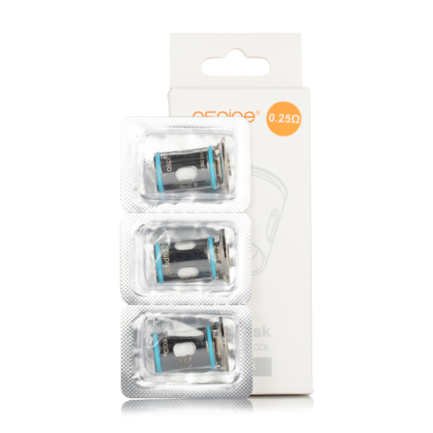 Aspire Replacement Coil for Cloudflask, Cloudflask S Pod Kit / Cloudflask III Kit (3pcs/pack)