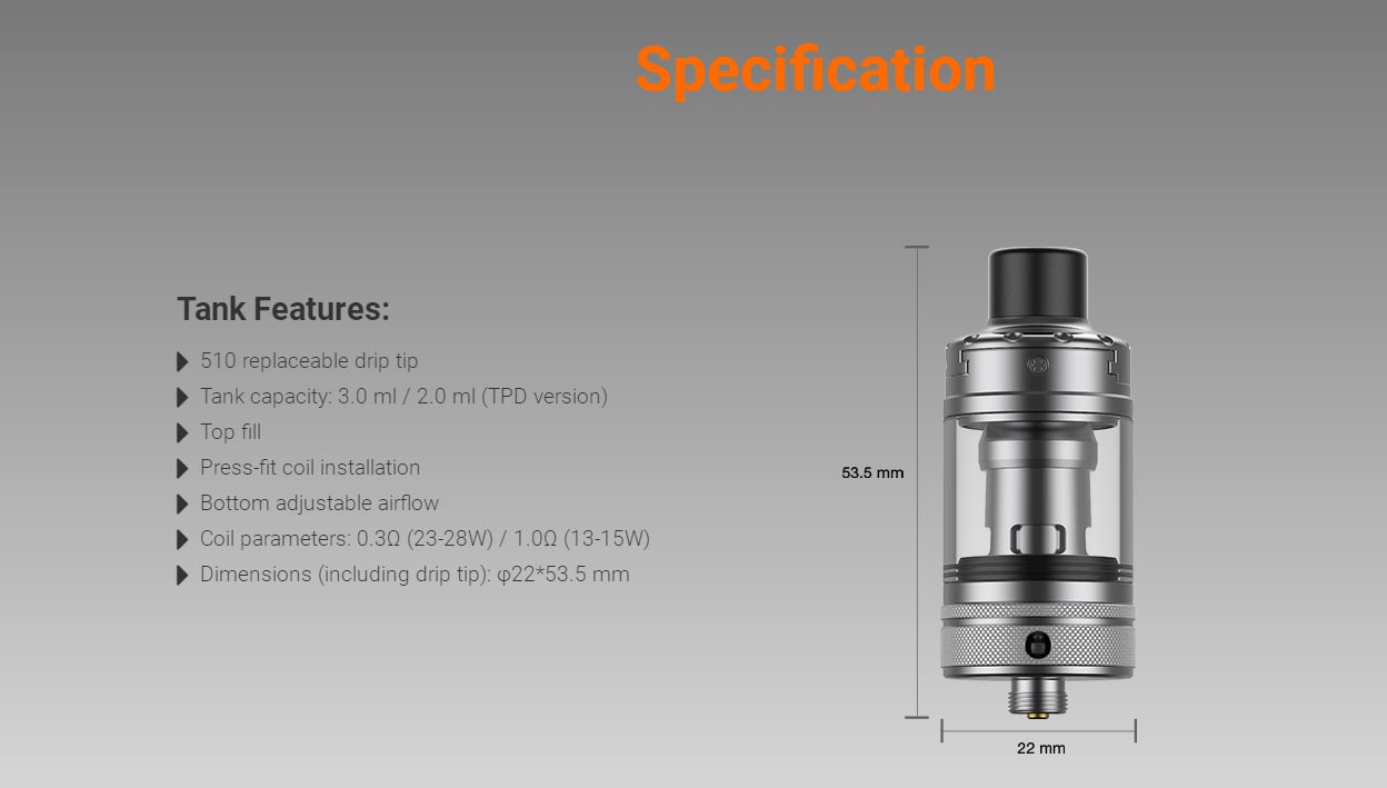 Aspire Nautilus 322 Tank