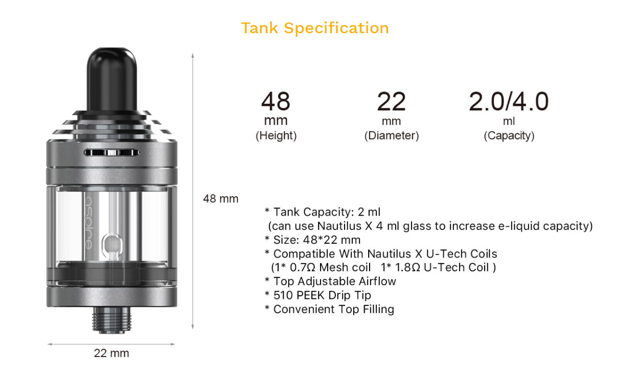 Aspire Nautilus XS tank