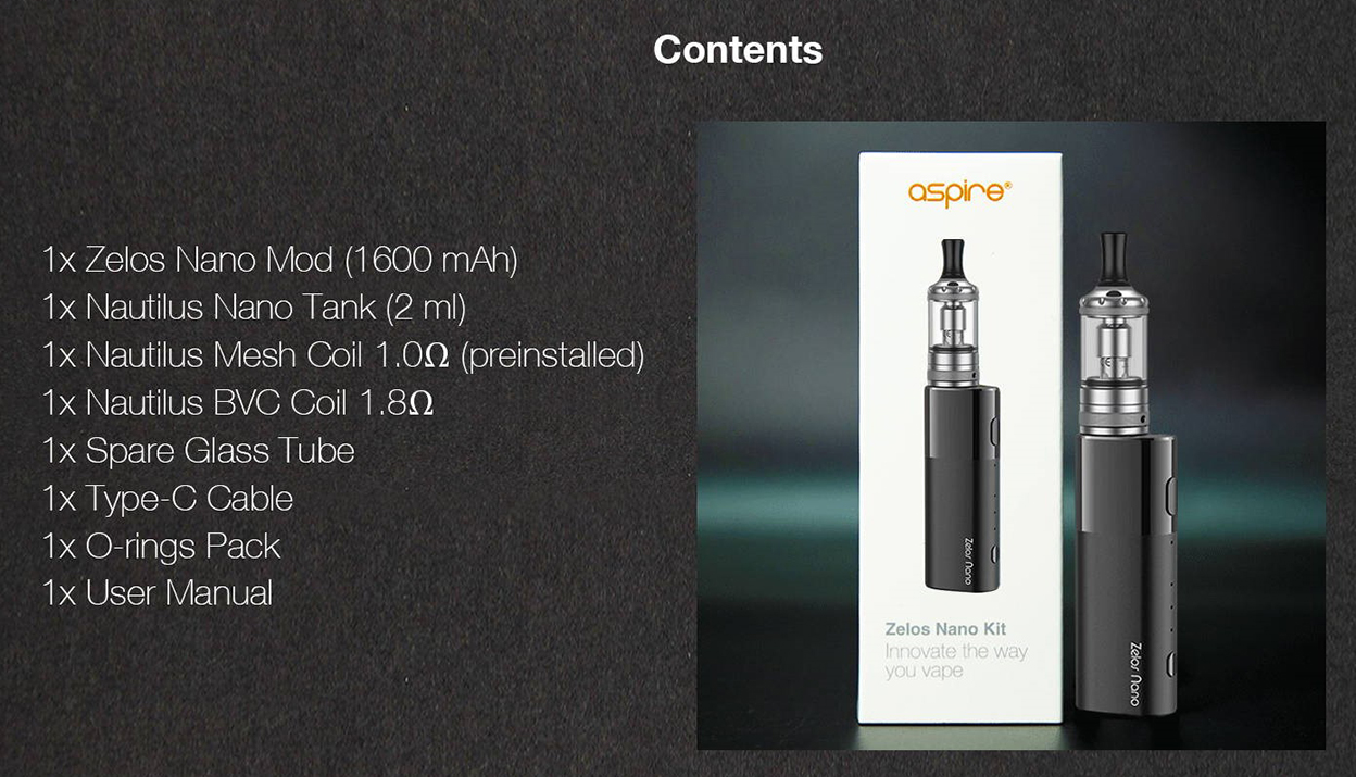 Aspire Zelos Nano Kit