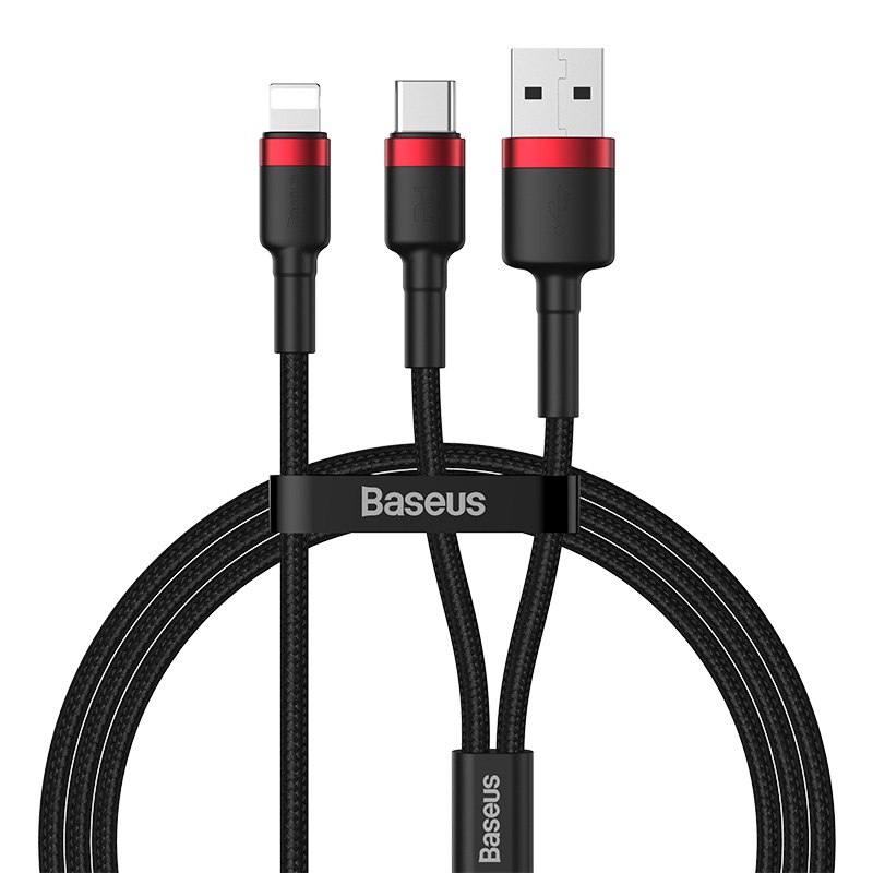 Baseus Kafler Lightning+Type-C 2-in-1 PD Data Cable (L=1.2m)