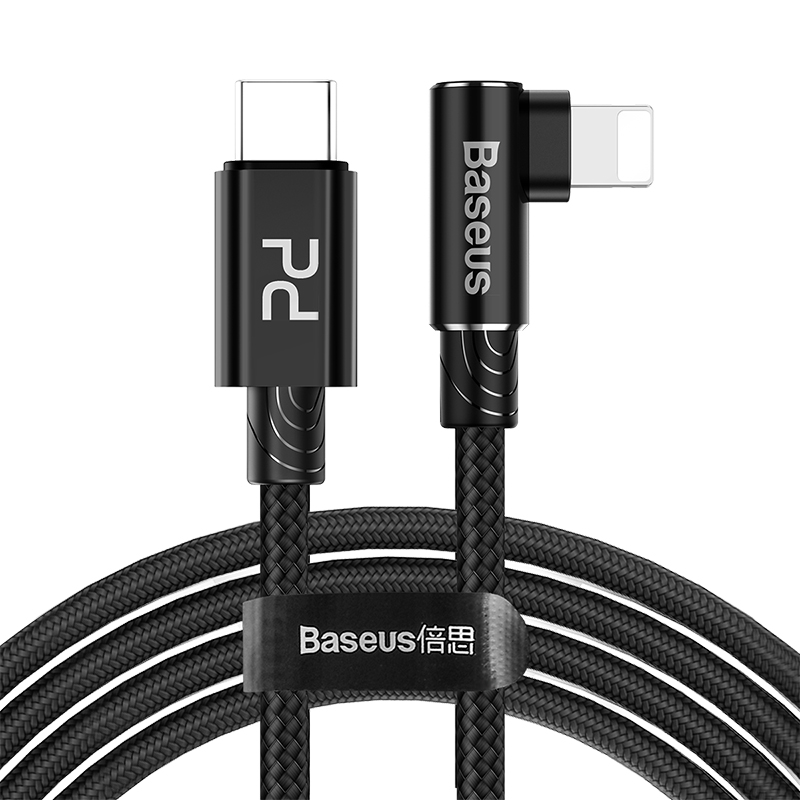 Baseus MVP Elbow Mobile Game Flash Charging Cable Type-C To Lightning (L=1M)