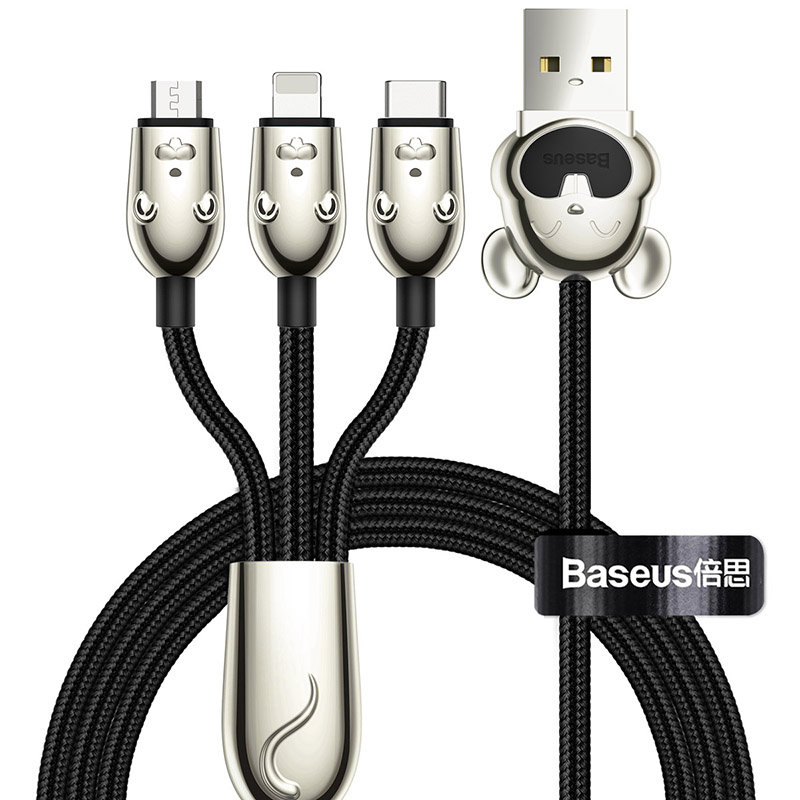 Baseus Three Mice 3 in 1 Cable for Lightning/Micro/Type-C(L=1.2M)