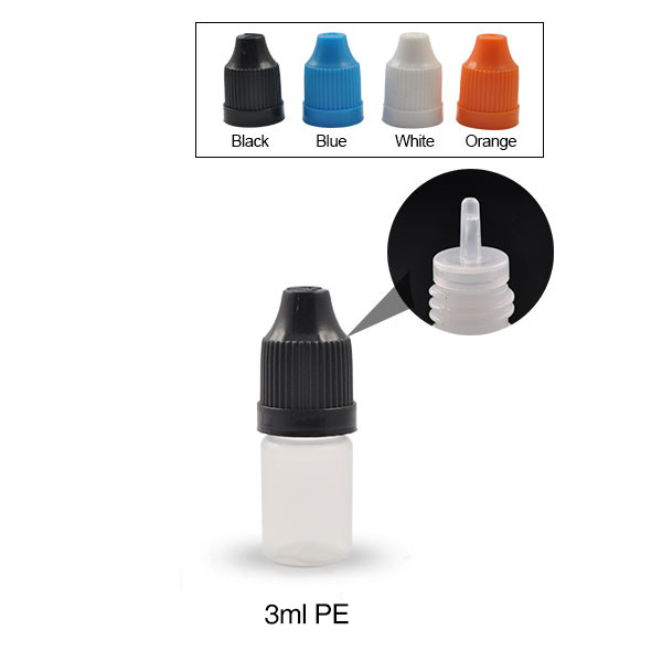 10Pcs 3ml PE Empty Dropper Bottle With Long Tip for E-liquid