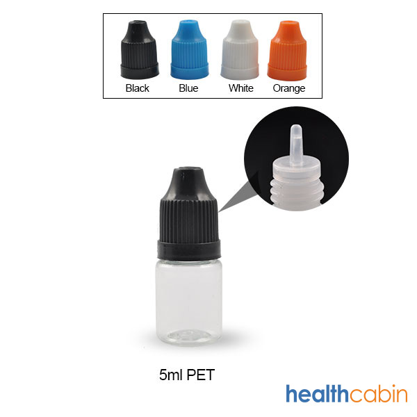 10Pcs 5ml PET Empty Dropper Bottle With Long Tip for E-liquid