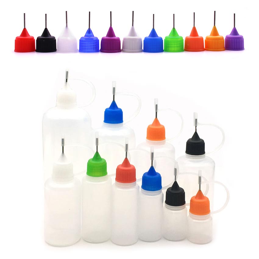 100pcs PE Empty Dropper Filling Bottles with Needle Tip 3ml/5ml/10ml/15ml/20ml/30ml/50ml/60ml/100ml/120ml
