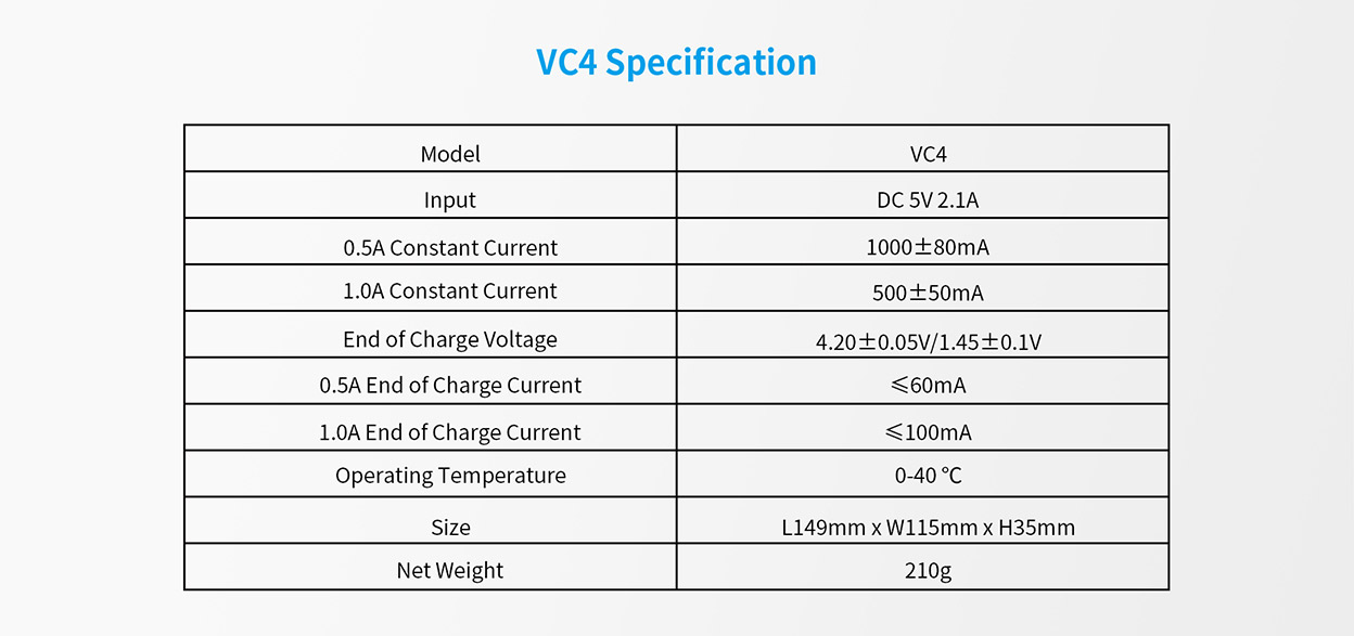 XTAR VC4 Charger