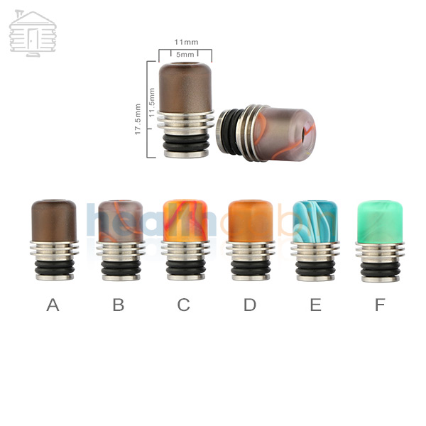 Acrylic & Stainless Colorful 510 Drip Tip (Height: 17.5mm)