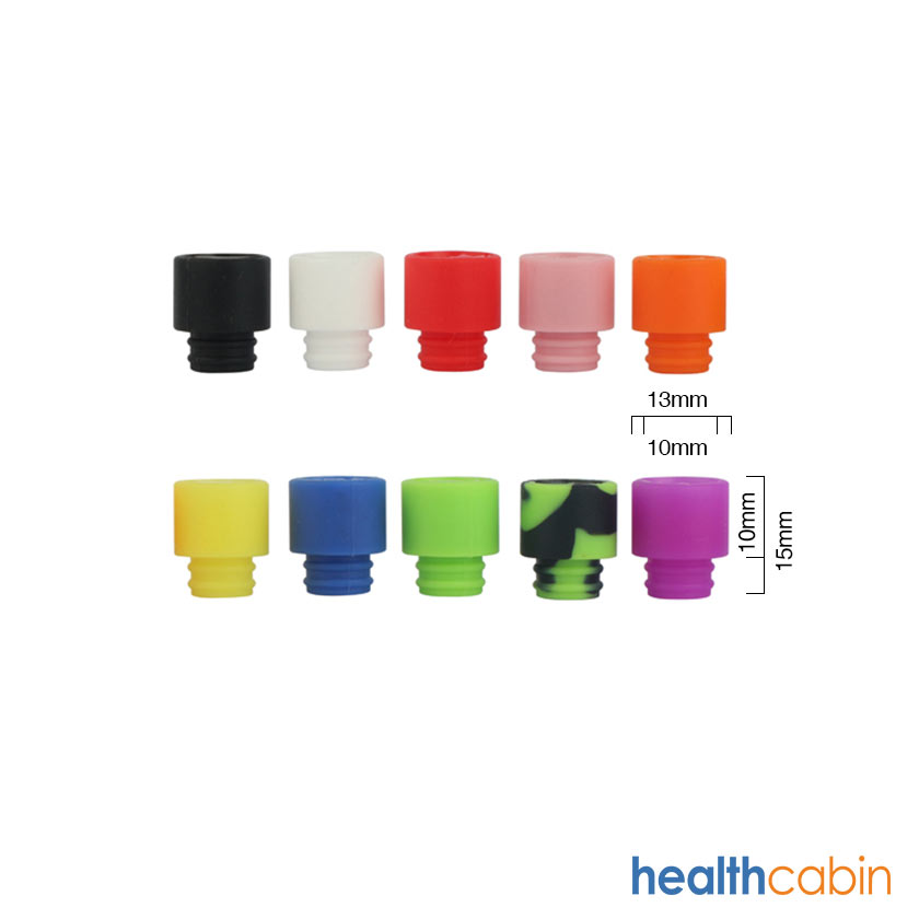 10pc Short Colorful Silicone Disposable Wide Bore 510 Drip Tip