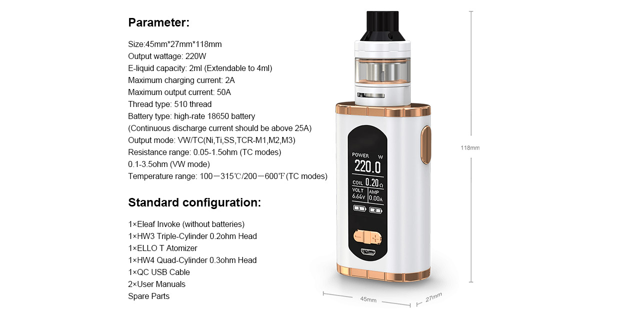 Eleaf Invoke 220W Kit