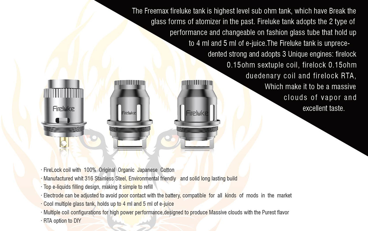 coil wattage .3 Freemax Coil RTA with Luke Fire & Tank Atomizer Duodenary coil wattage .3 Freemax Coil RTA with Luke Fire & Tank Atomizer Duodenary