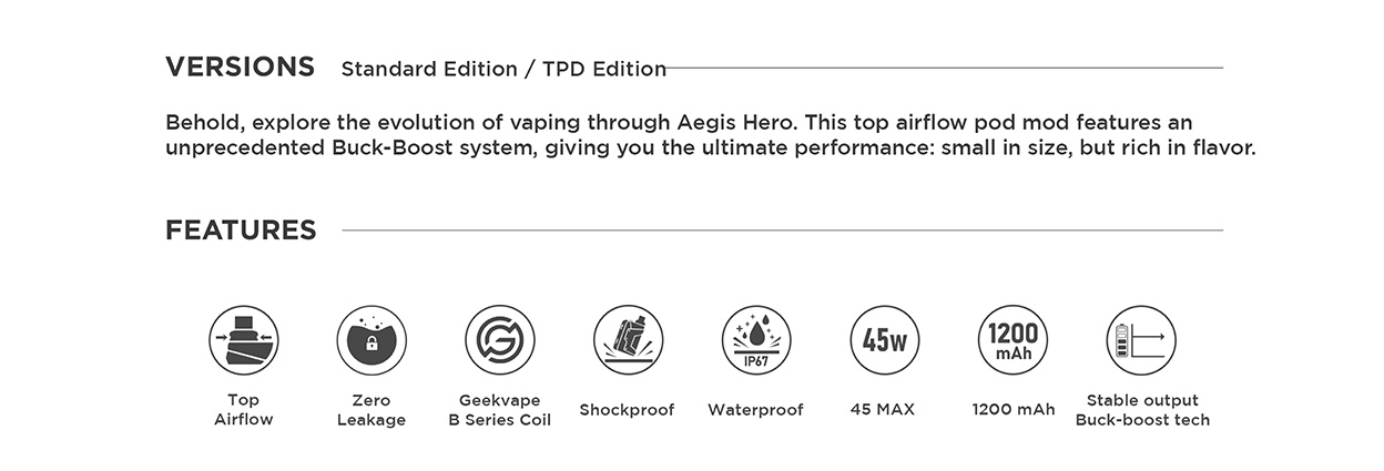 Geekvape Aegis Hero Pod Kit 1200mAh 4ml
