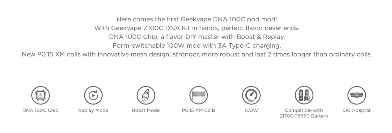 Geekvape Z100C DNA 100W Pod Mod Kit 5ml