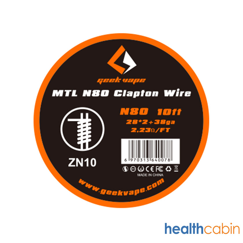 10ft Geekvape MTL N80 Clapton Wire 28*2+38GA