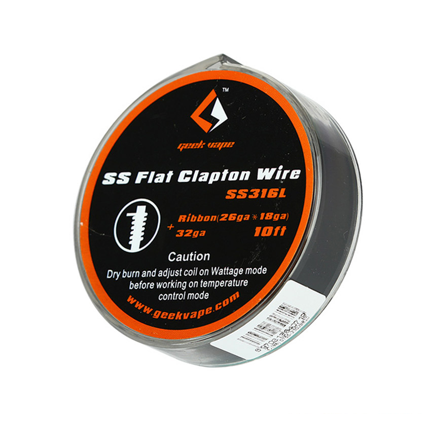 10ft Geekvape SS316L Flat Clapton Wire Ribbon (26ga*18ga)+32ga
