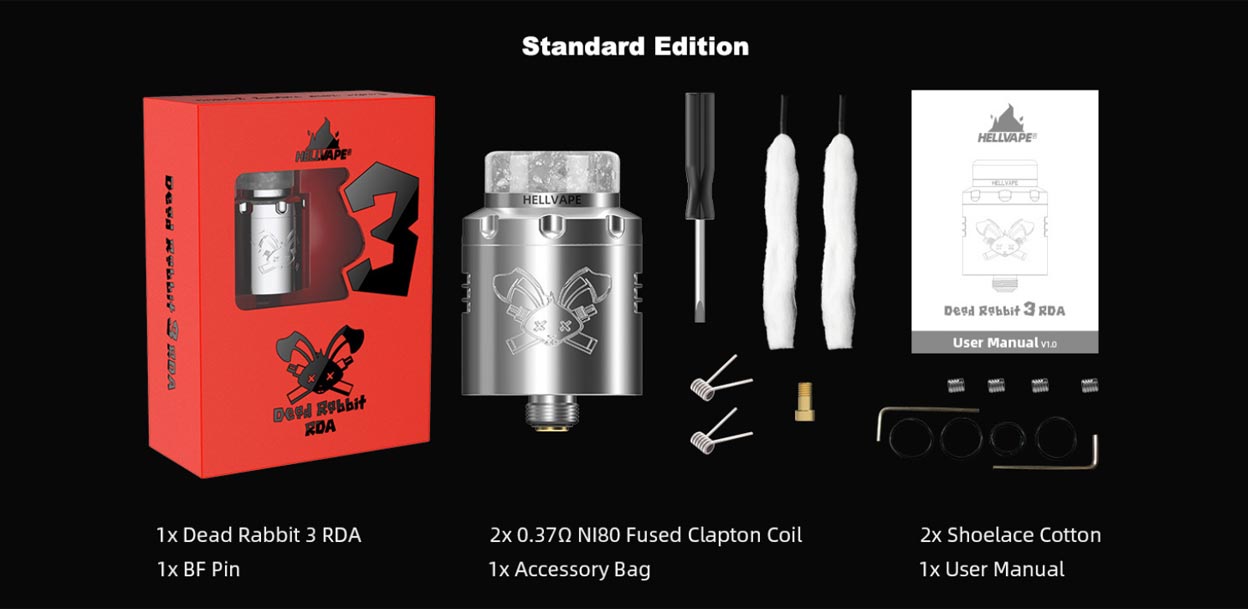 Hellvape Dead Rabbit 3 RDA Atomizer (24mm)