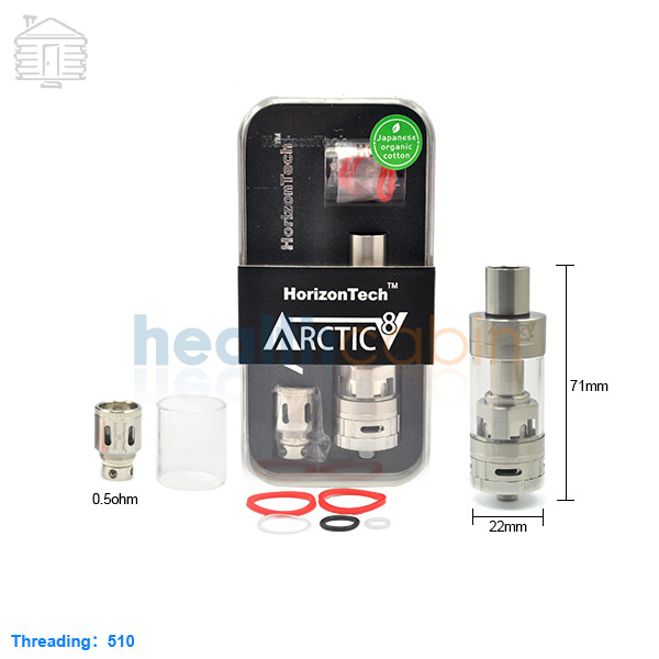 Horizon Arctic V8 Stainless Tank Atomizer 4ml