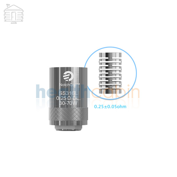 5pc NotchCoil DL head (0.25ohm) for Joyetech Cubis & Cuboid Mini Atomizer & Egrip II & Cubis Pro & eVic AIO