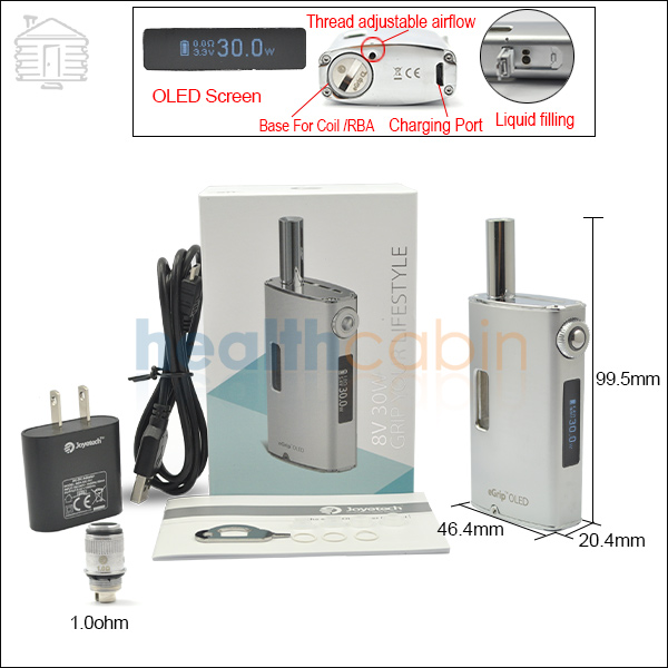 Joyetech Upgraded eGrip 30W 1500mAh OLED CL Silver Kit