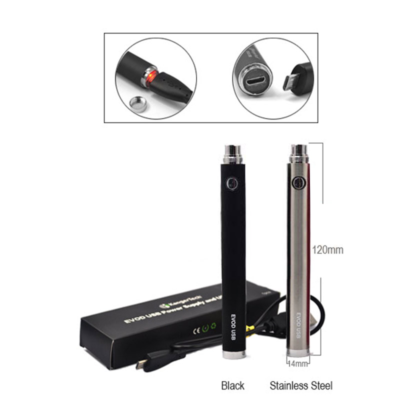 KangerTech EVOD 1000mAh manual Passthrough with Micro USB Port