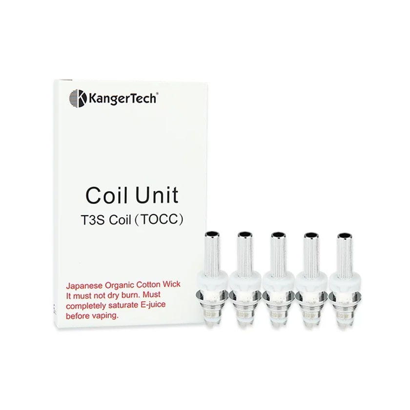 Kangertech TOCC (Organic Cotton Coil) for KangerTech T3S & MT3S Bottom Coil Clearomizers (5pcs/pack)