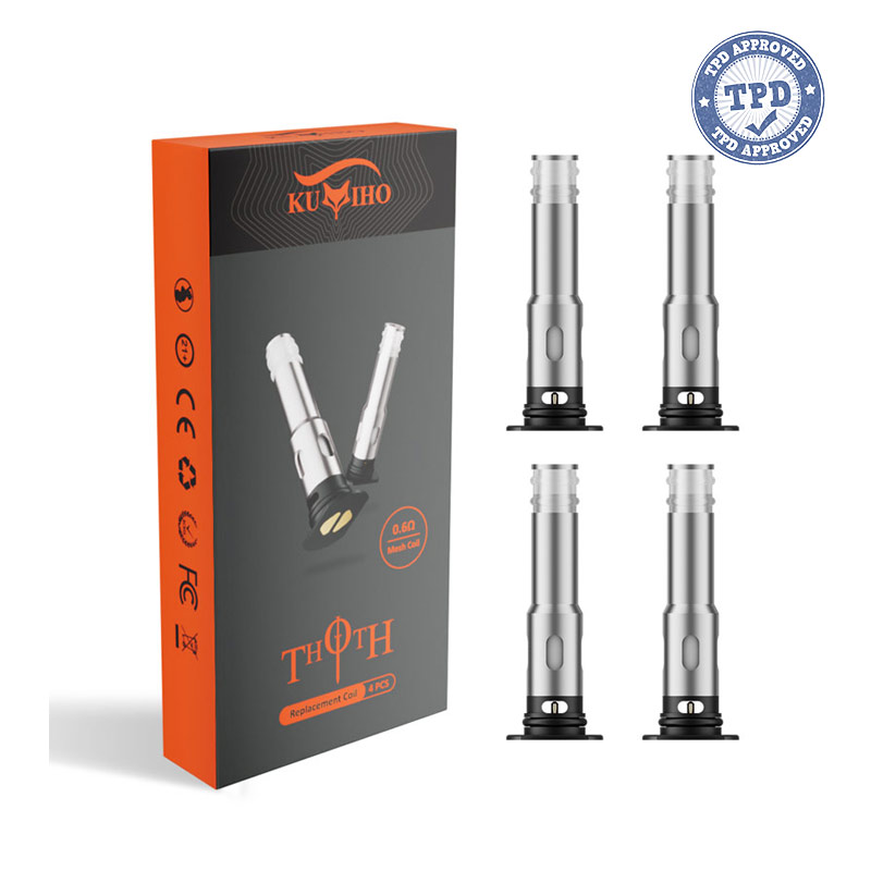 Kumiho THOTH Replacement Coils for THOTH T, THOTH G, THOTH C, THOTH S, THOTH G Lite, THOTH T Pro, THOTH B,THOTH Q & Q Pro Pod Kit (4pcs/pack)