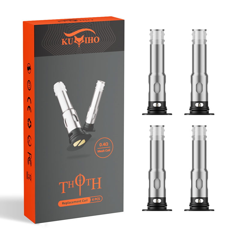 Kumiho THOTH Replacement Coils for THOTH T, THOTH G, THOTH C, THOTH S, THOTH G Lite, THOTH T Pro, THOTH B,THOTH Q & Q Pro Pod Kit (4pcs/pack)