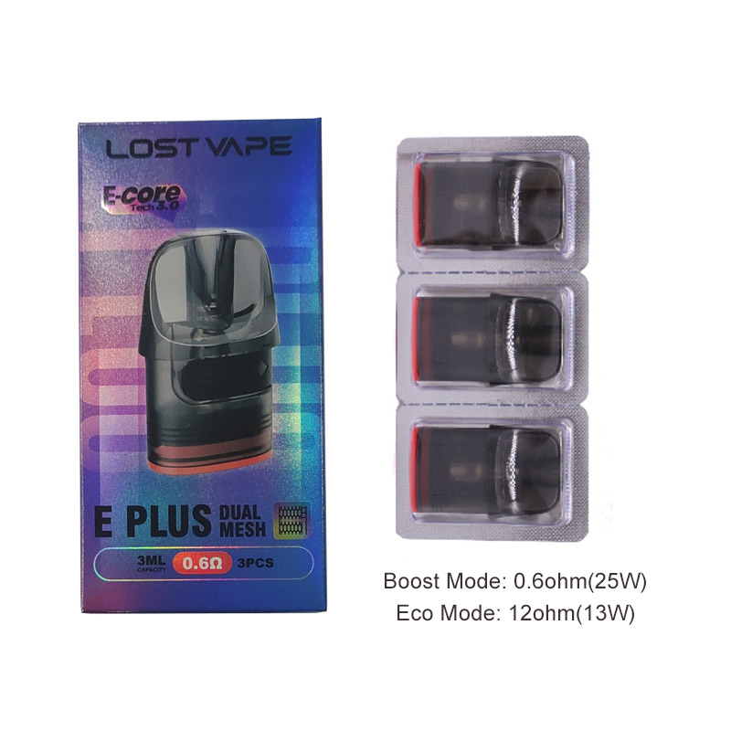 Lost Vape Centaurus E Plus Dual Mesh Cartridge for Thelema Elite 40 / Thelema Elite Art 40 / Centaurus E40 Max /Centaurus E40 Ultra / Centaurus E40 Kit / Thelema Nano Kit / Thelema Elite S Pod Kit(3pcs/pack)
