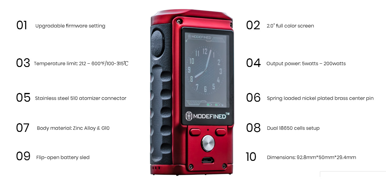 Lost Vape Modefined Draco 200W Box Mod