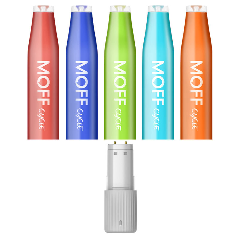 Moff Cycle Bar 600 Puffs Rechargeable Disposable Kit With 400mAh Battery (One Pack with Five Flavors)