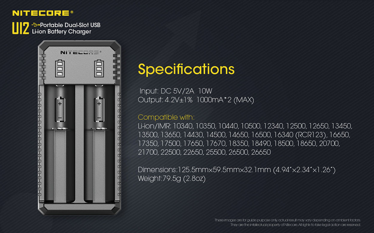 Nitecore UI2 USB Charger