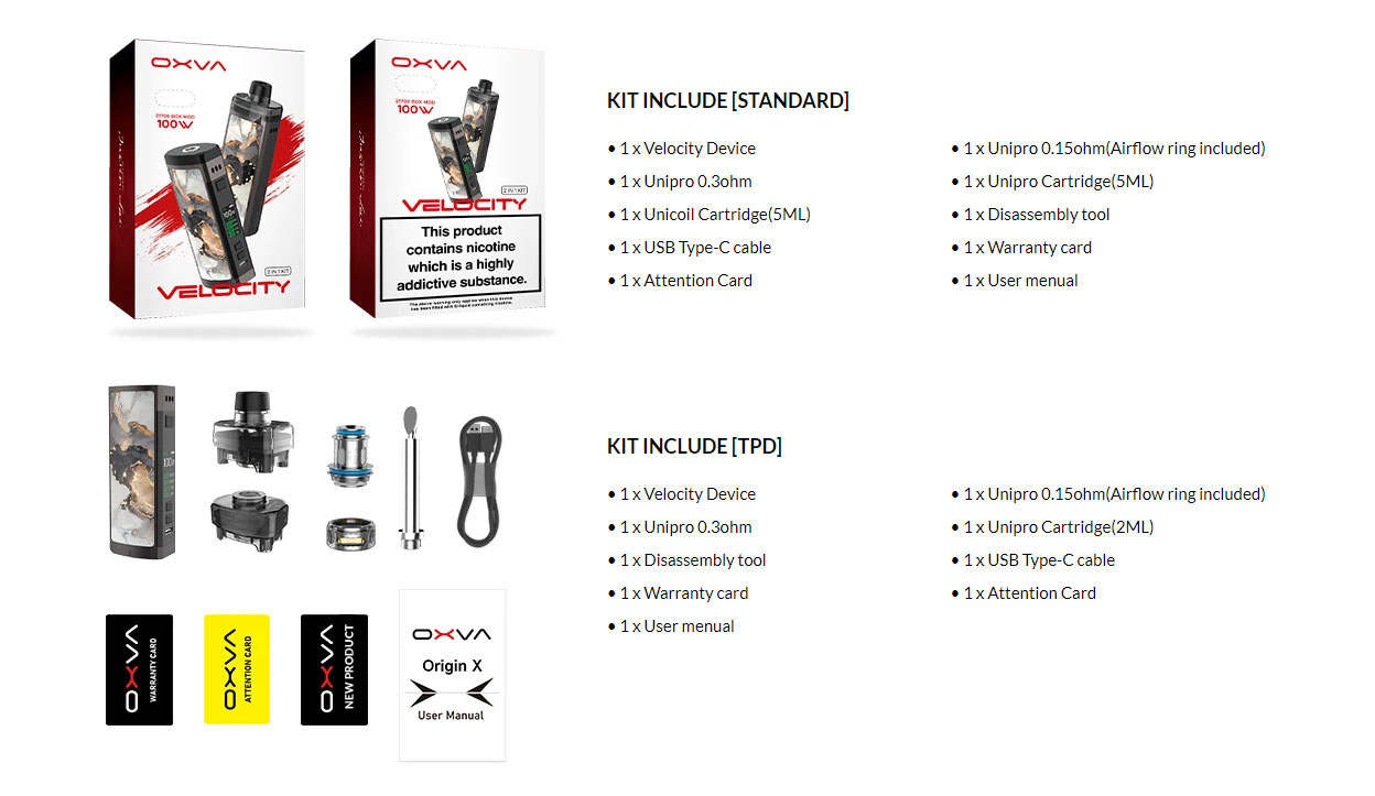 OXVA Velocity Kit