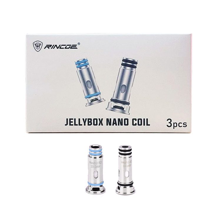 Rincoe Jellybox Nano Replacement Coil for Jellybox Nano II,Jellybox SE Kit, Jellybox Nano X Kit,Jellybox Air X Kit ,Jellybox XS Kit ,Jellybox Nano III Kit ,Jellybox XS II Kit (3pcs/pack)