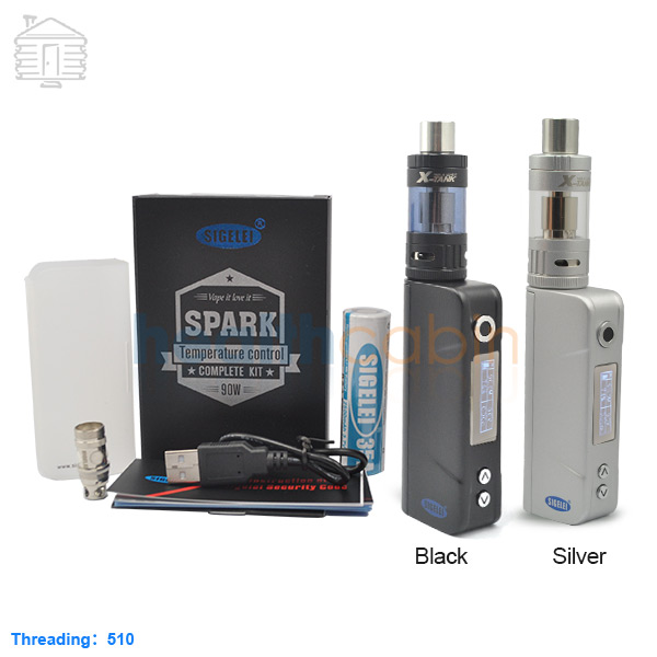 Sigelei Spark TC 90W 2500mAh Simple Kit With X Tank Atomizer (Ex. USB Wall Adapter) (Please contact our sales for special shipping arrangement)