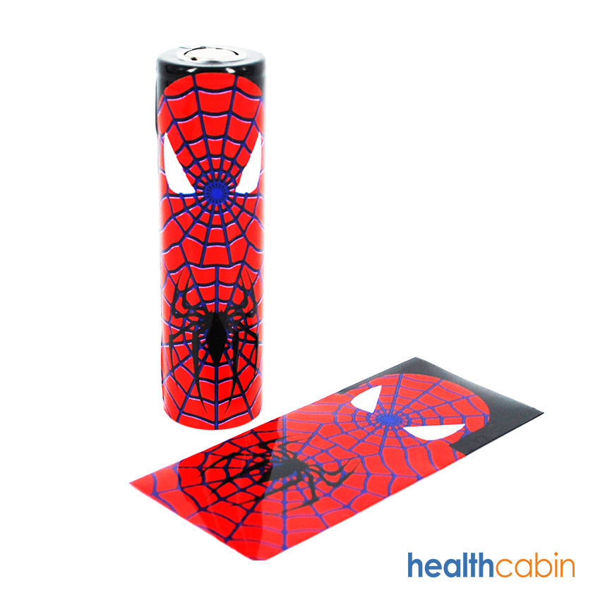 18650 Battery Wrapper With Spiderman Skin