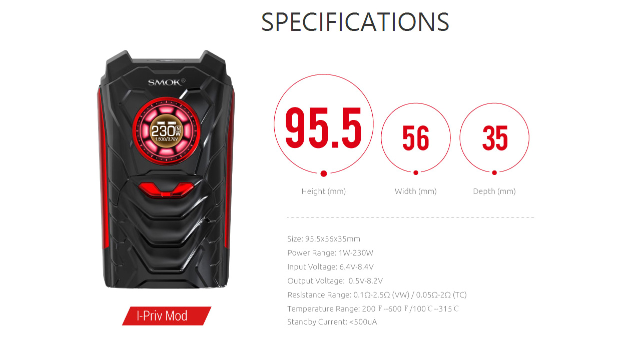 SMOK I-Priv 230W Mod Kit