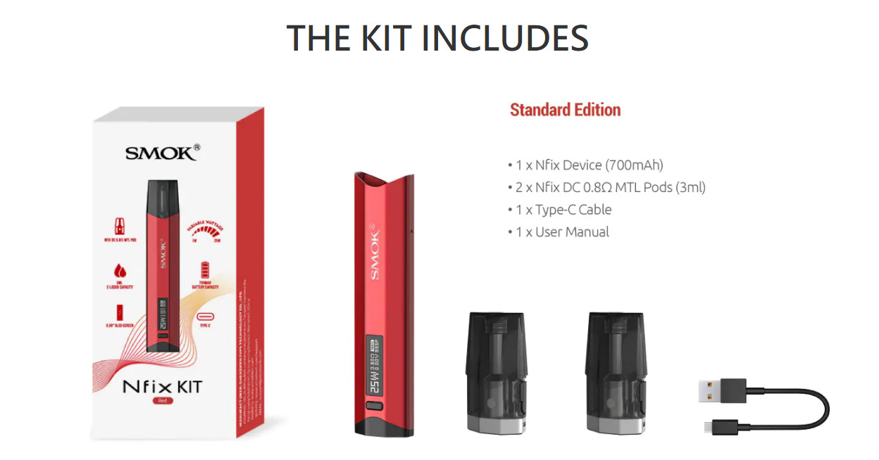 Smok Nfix 25W Pod System Kit 700mAh 3ml