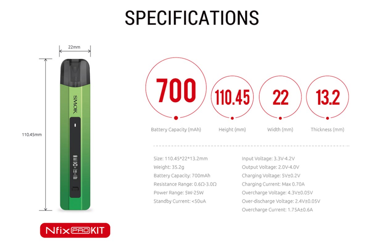 SMOK Nfix Pro Pod System Kit 700mAh 2ml