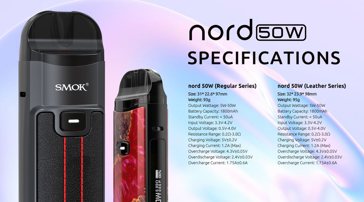 SMOK Nord 50W Pod System Kit 1800mAh 4.5ml