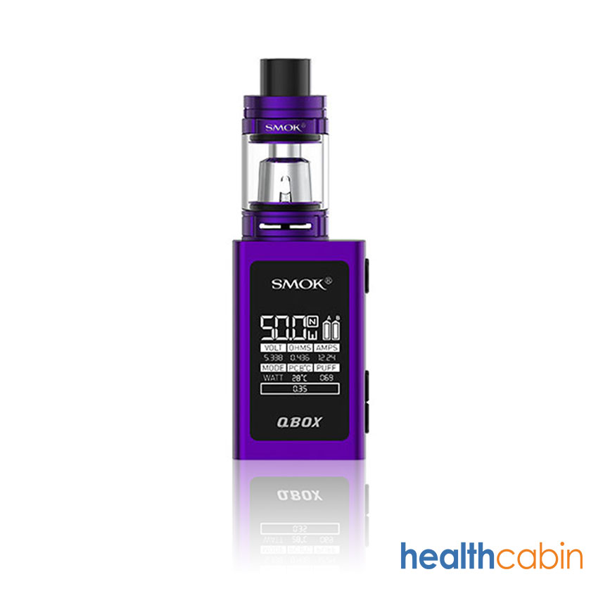 Smok QBox 50W Mod Kit with TFV8 Baby Tank 1600mAh Purple