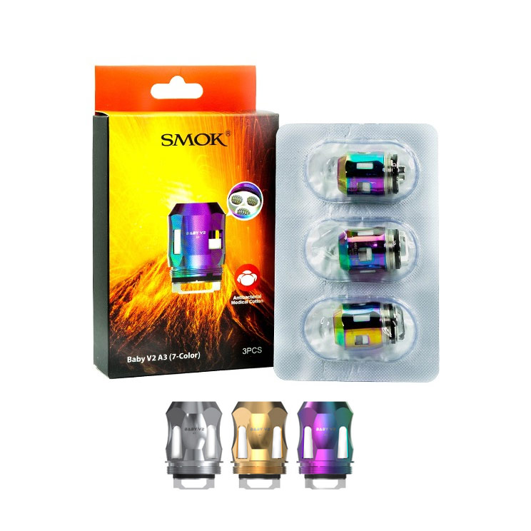 Smok Baby V2 Coil for Stick V9 Max Kit,Stick V9 Kit,TFV8 Baby V2 Tank,R-kiss Kit,Species Kit(3pcs/pack)
