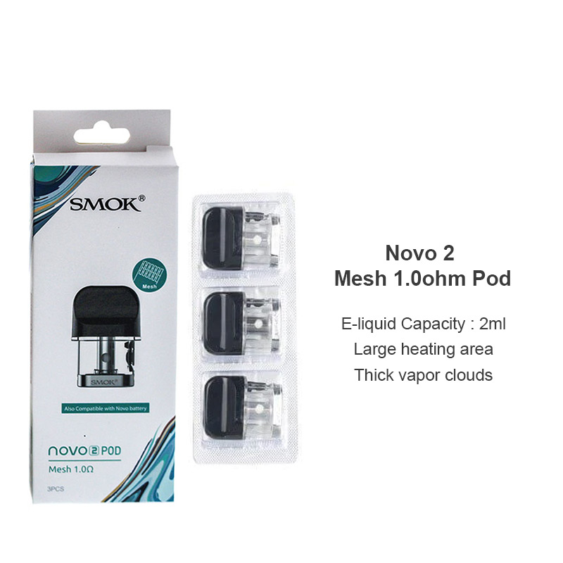 SMOK Novo 2 Pod Cartridge for SMOK Novo, Novo 2, Novo 2s, Novo 3 Kit, Novo 2x, Propod GT Kit, Novo Master Kit, Novo Master Box Kit 2ml (3pcs/pack)