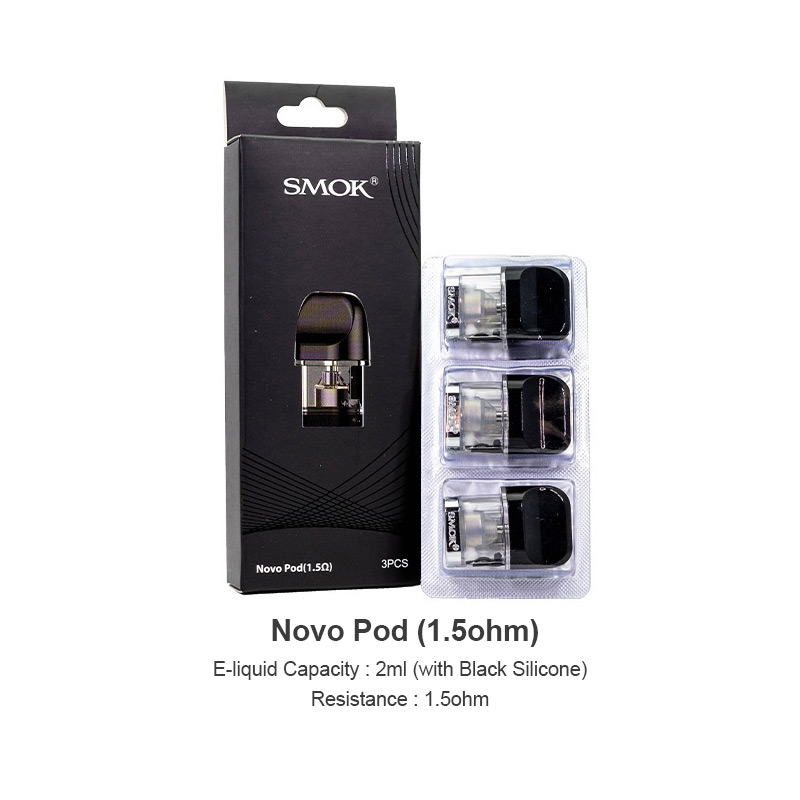 SMOK Novo Pod Cartridge for SMOK Novo, Novo 2, Novo 2s, Novo 2X, Novo 3, Novo Eco,Novo Master, Novo Master Box,Novo Pro, Novo SE, Propod GT Kit,,Novo GT Pod, Novo GT Box Kit 2ml (3pcs/pack)