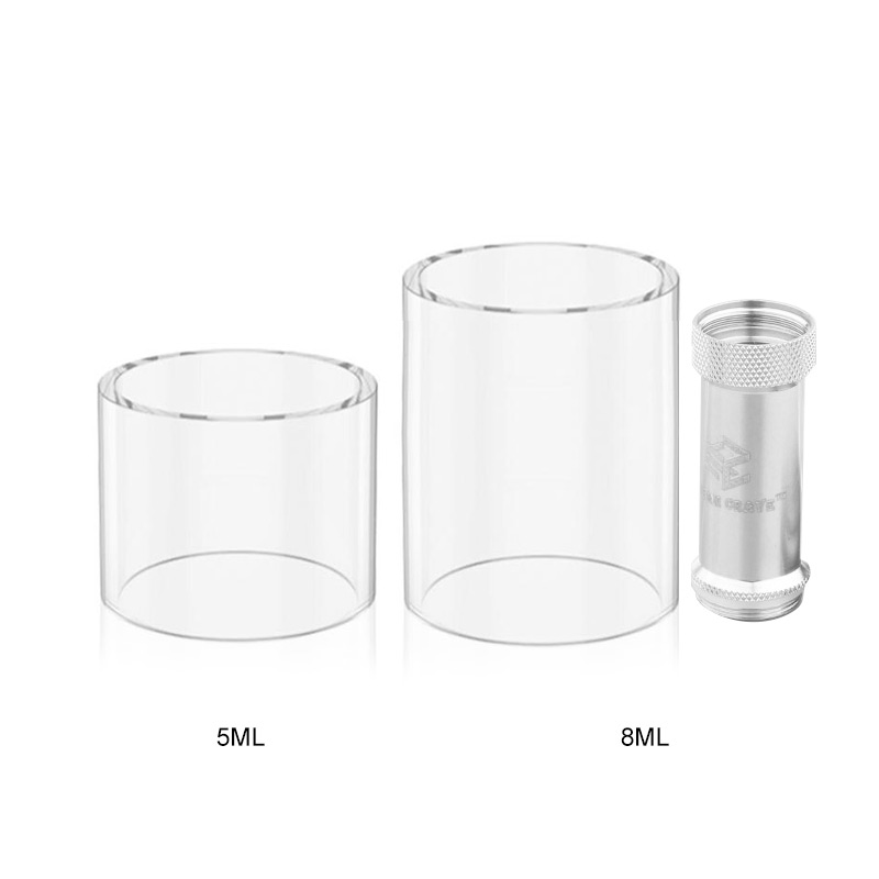 2Pcs Glass Tube For Steam Crave Aromamizer Supreme V2.1 RDTA 5ml / 8ml