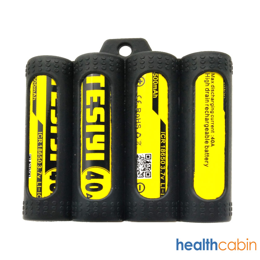 Tesiyi Silicone Case for 4pcs 18650 Battery