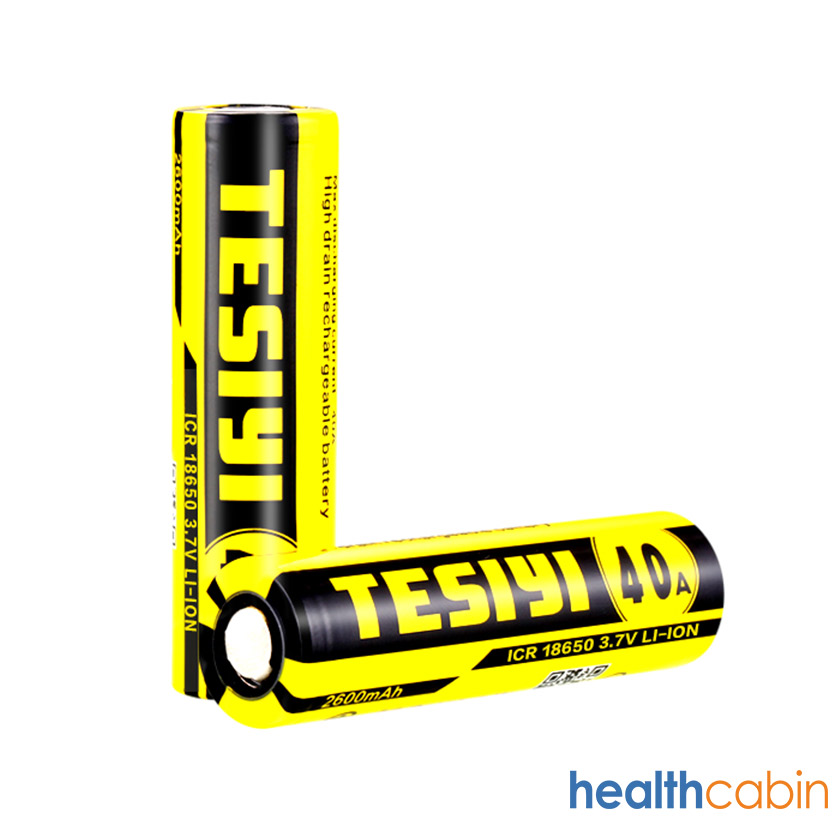 Tesiyi ICR 18650 2600mah 40A Flat Top Li ion Rechargeable Battery