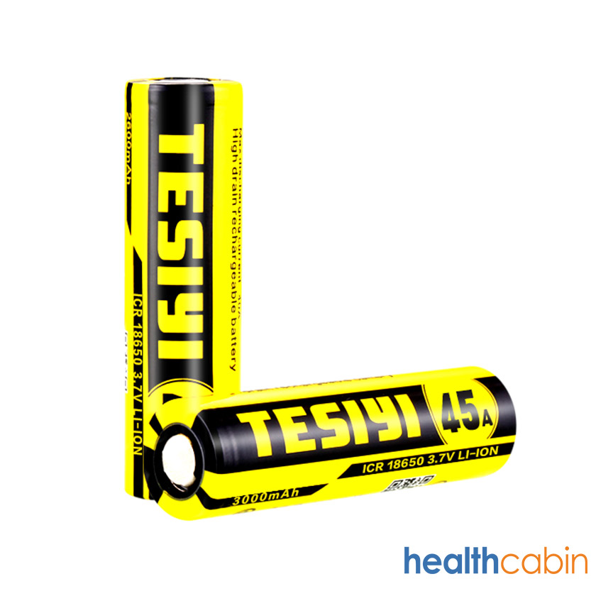 Tesiyi ICR 18650 3000mah 45A Flat Top Li ion Rechargeable Battery