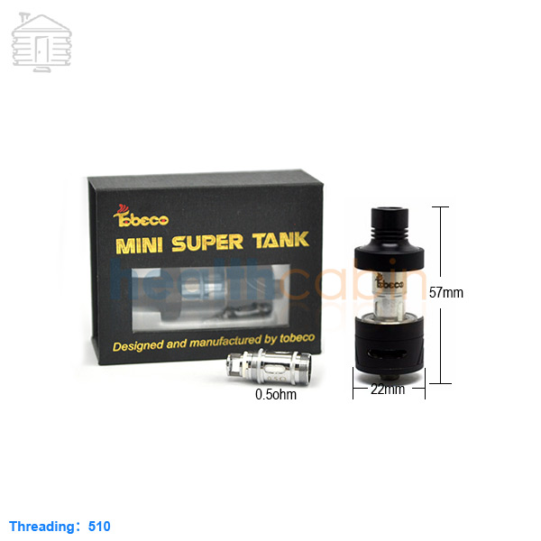 Tobeco Mini Super Tank Rubber Black Atomizer