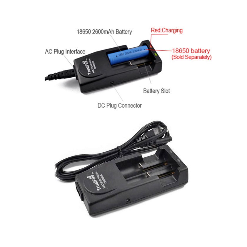 TrustFire TR 001 Lithium ion Battery 2 Channel Charger (US Plug)