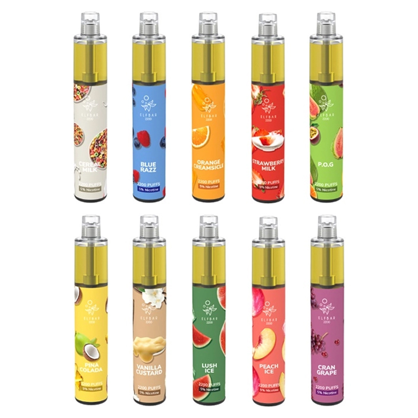 Elf Bar 2200 Puffs Disposable Kit with Pull & Play Design 1250mAh 6ml